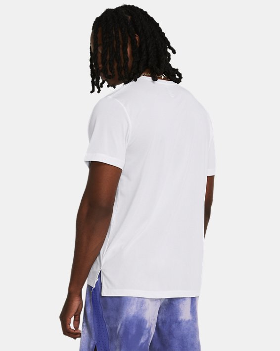 Men's UA Launch Short Sleeve in White image number 1